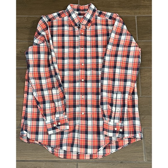 Southern Tide Other - Southern Tide Long Sleeve Button Up Men's Shirt Red Plaid Size L Classic Fit